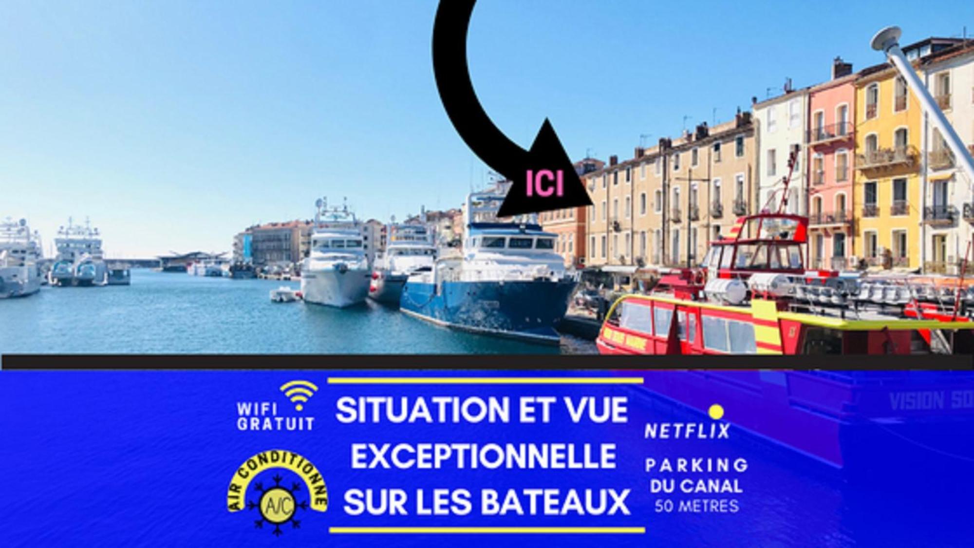 Magnifique Appart 102 M2 Au Bord De L'Eau Hyper Centre Sète Kültér fotó
