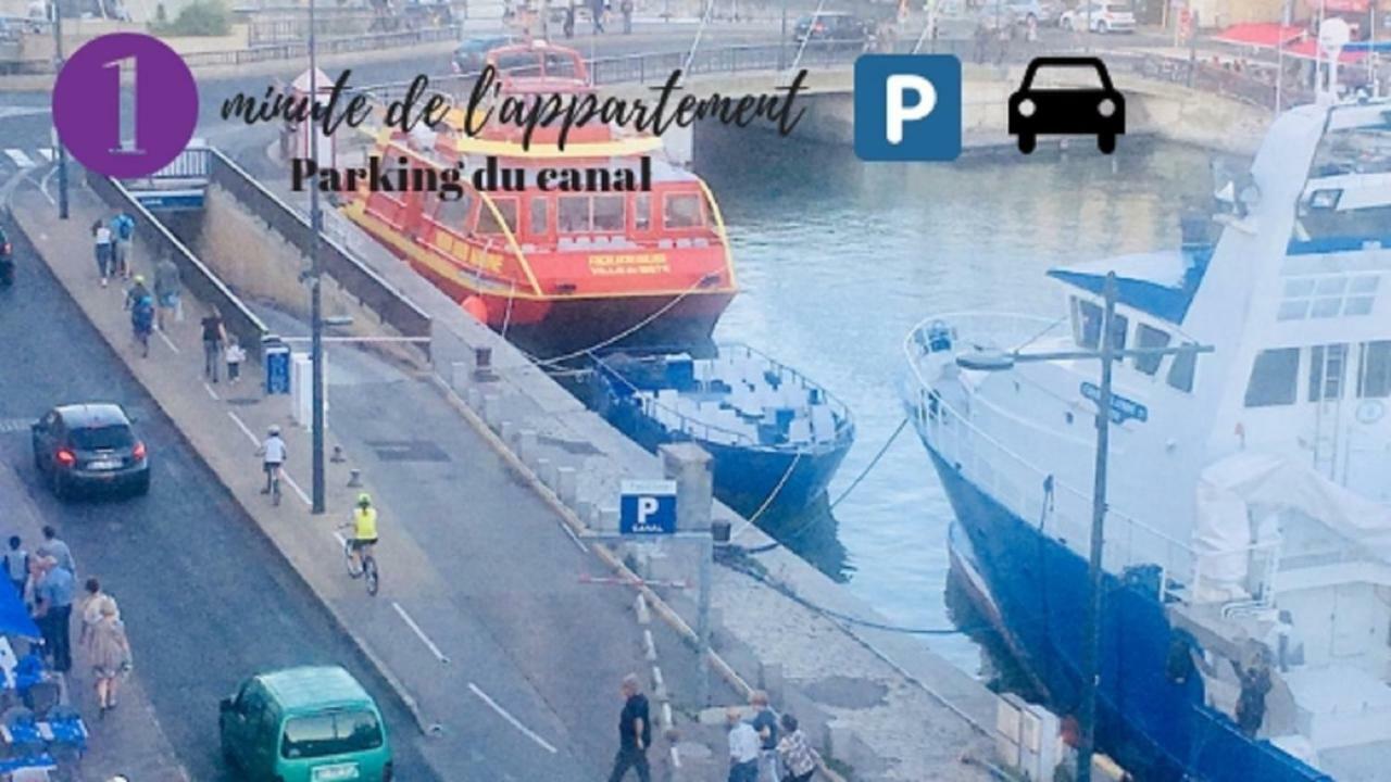 Magnifique Appart 102 M2 Au Bord De L'Eau Hyper Centre Sète Kültér fotó